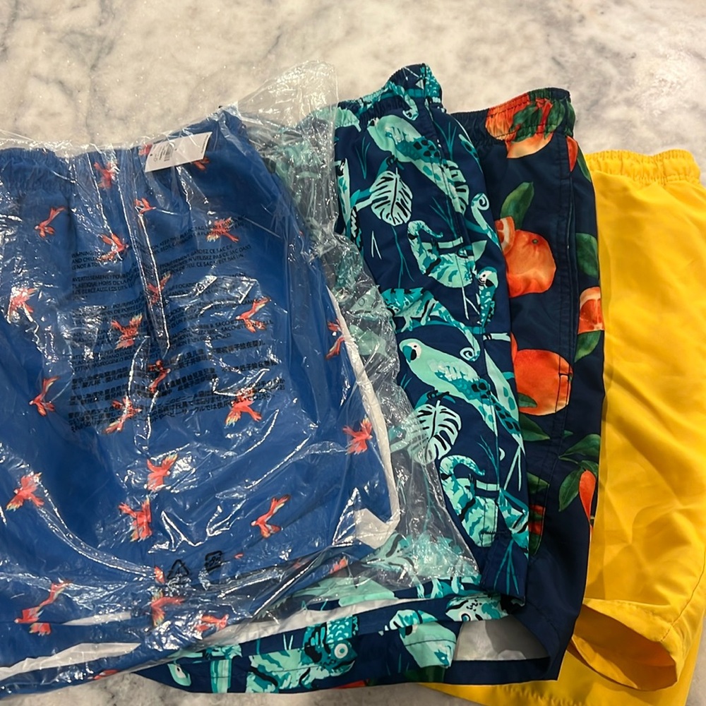 Lot of 4 old navy swim trunks